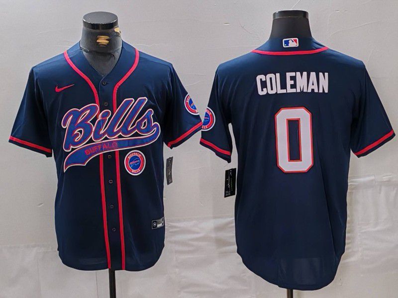 Men Buffalo Bills #0 Coleman Blue Joint Name 2024 Nike Limited NFL Jersey style 7->women mlb jersey->Women Jersey